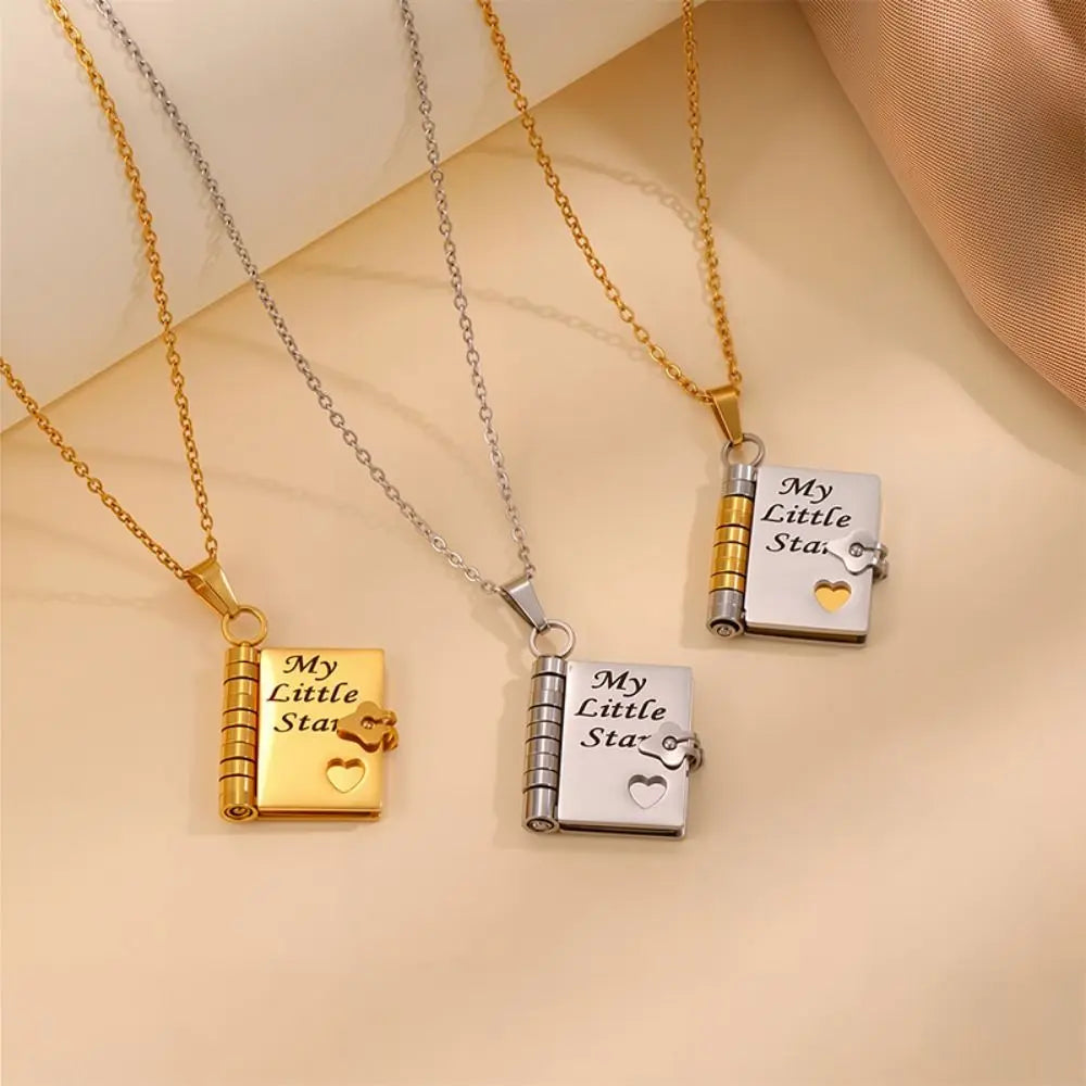 My Little Star Love Book Necklace for Daughter