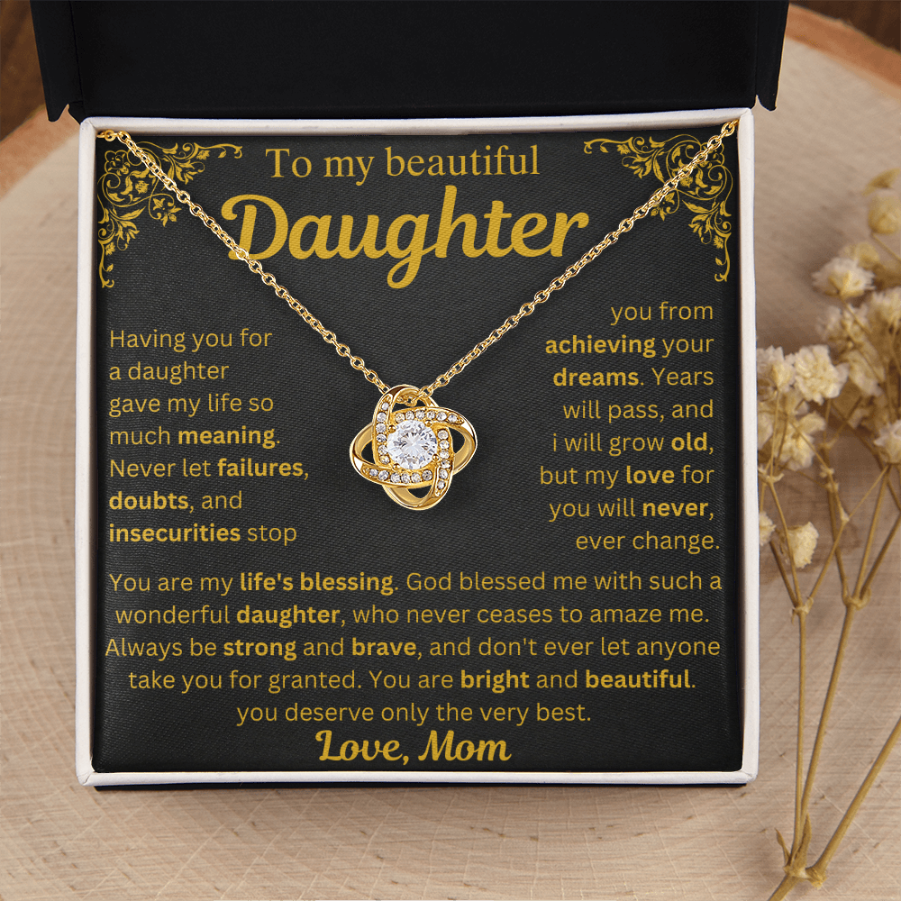 To My Daughter Necklace - My Life's Blessing - Gift from Mom
