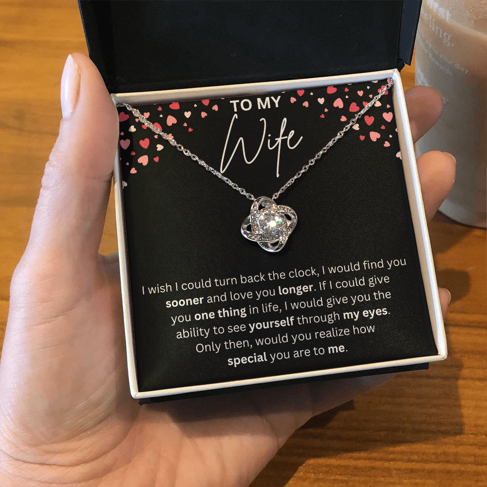 To my wife Necklace - Wish i could turn back the clock