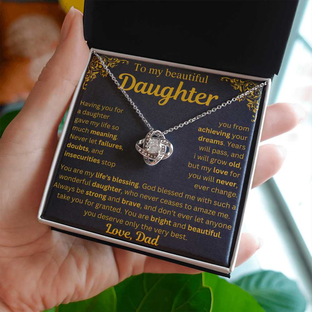 To My Daughter Necklace - My Life's Blessing - Gift from Dad