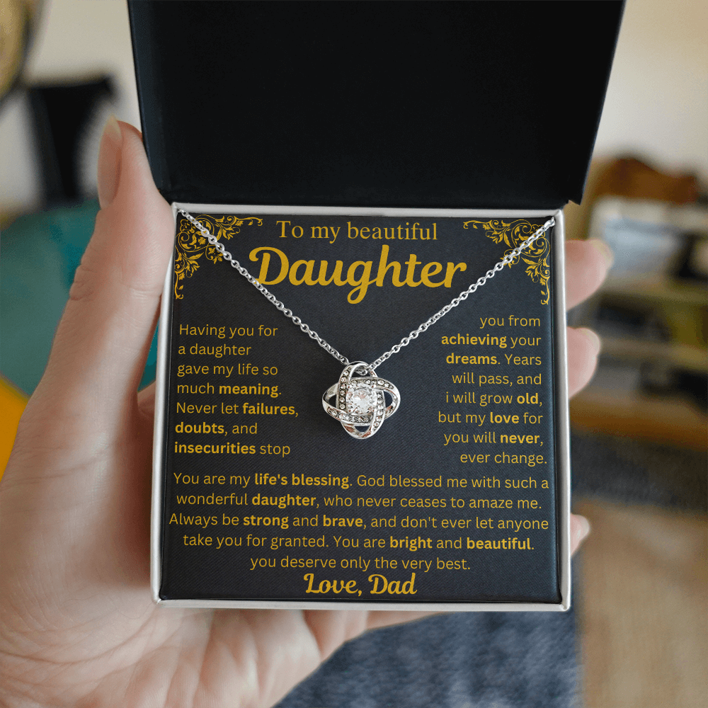 To My Daughter Necklace - My Life's Blessing - Gift from Dad