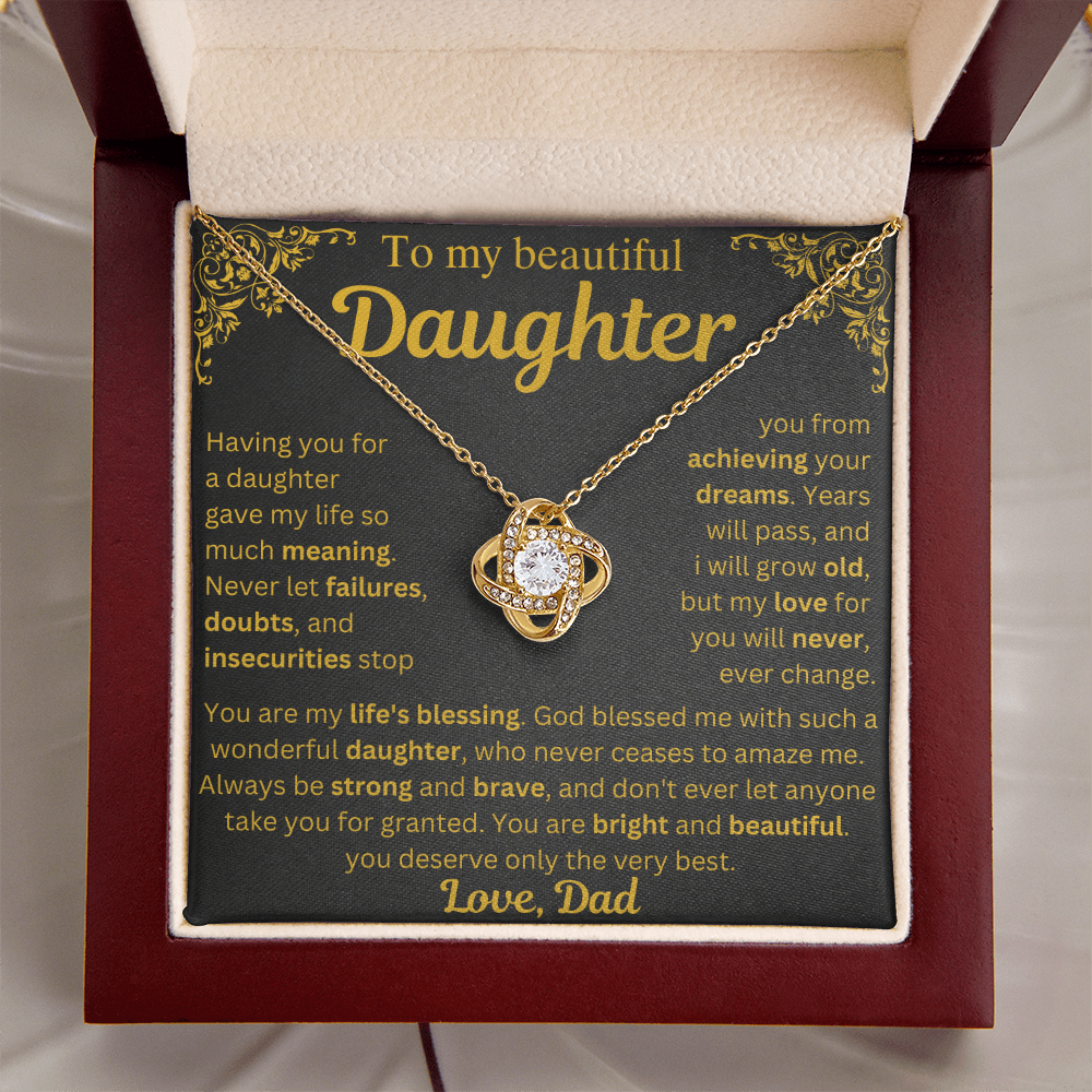 To My Daughter Necklace - My Life's Blessing - Gift from Dad
