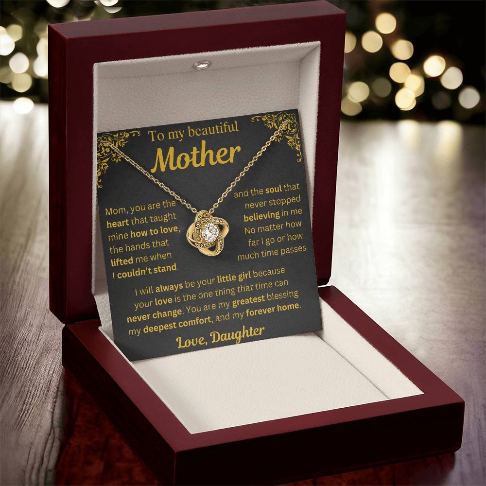 To My Beautiful Mother Necklace - Mothers Day Gift from Daughters