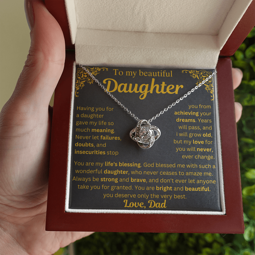 To My Daughter Necklace - My Life's Blessing - Gift from Dad