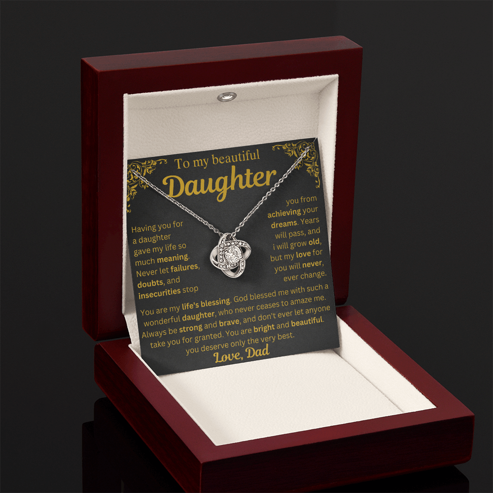 To My Daughter Necklace - My Life's Blessing - Gift from Dad