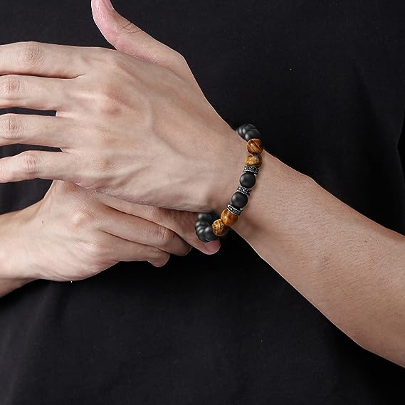 To My Grandson - Tiger's Eye Protection Bracelet