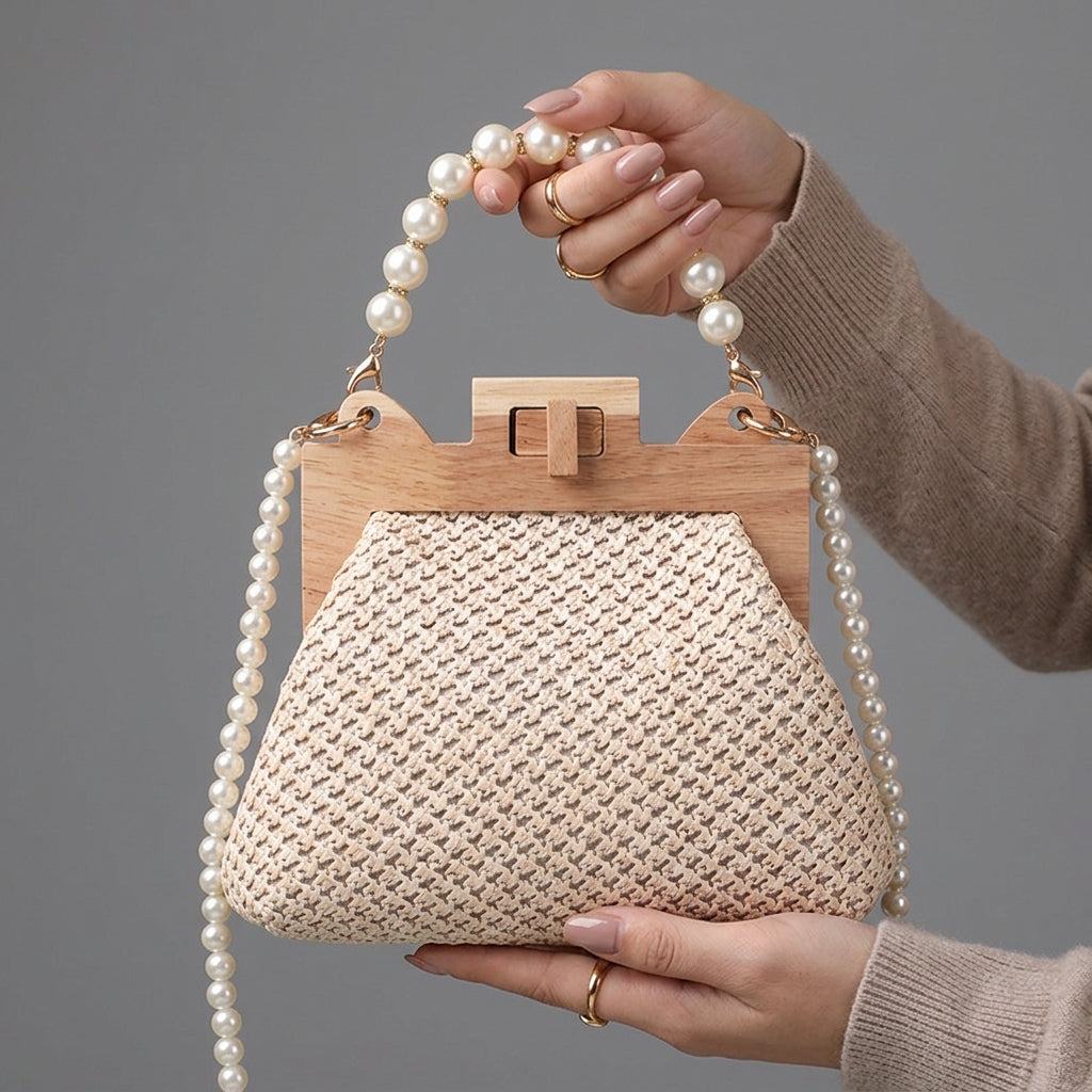 Ivory Pearl Crossbody Bag
