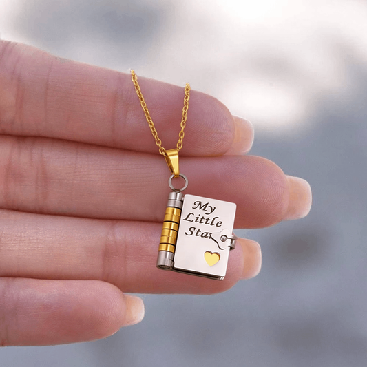 My Little Star Love Book Necklace for Daughter