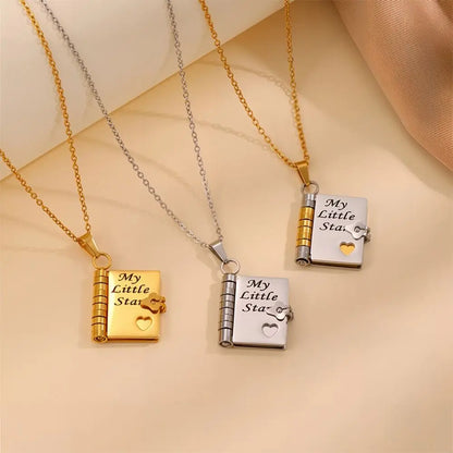 My Little Star Love Book Necklace for Daughter