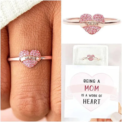 Mom Love Heart Ring