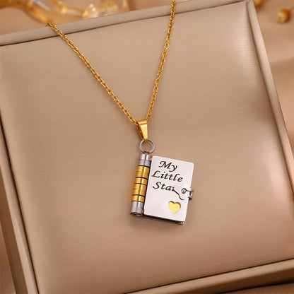 My Little Star Love Book Necklace for Daughter