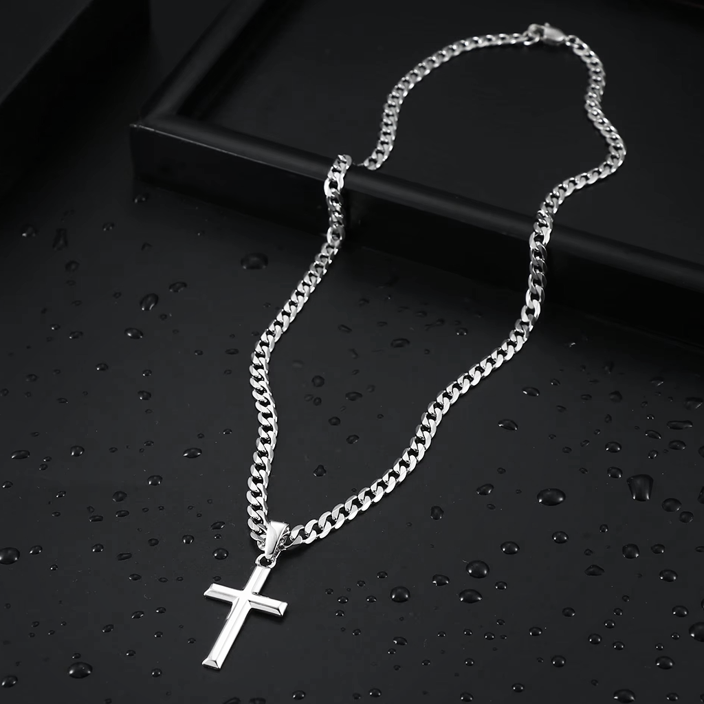 To My Son - Cross Necklace Gift from Dad