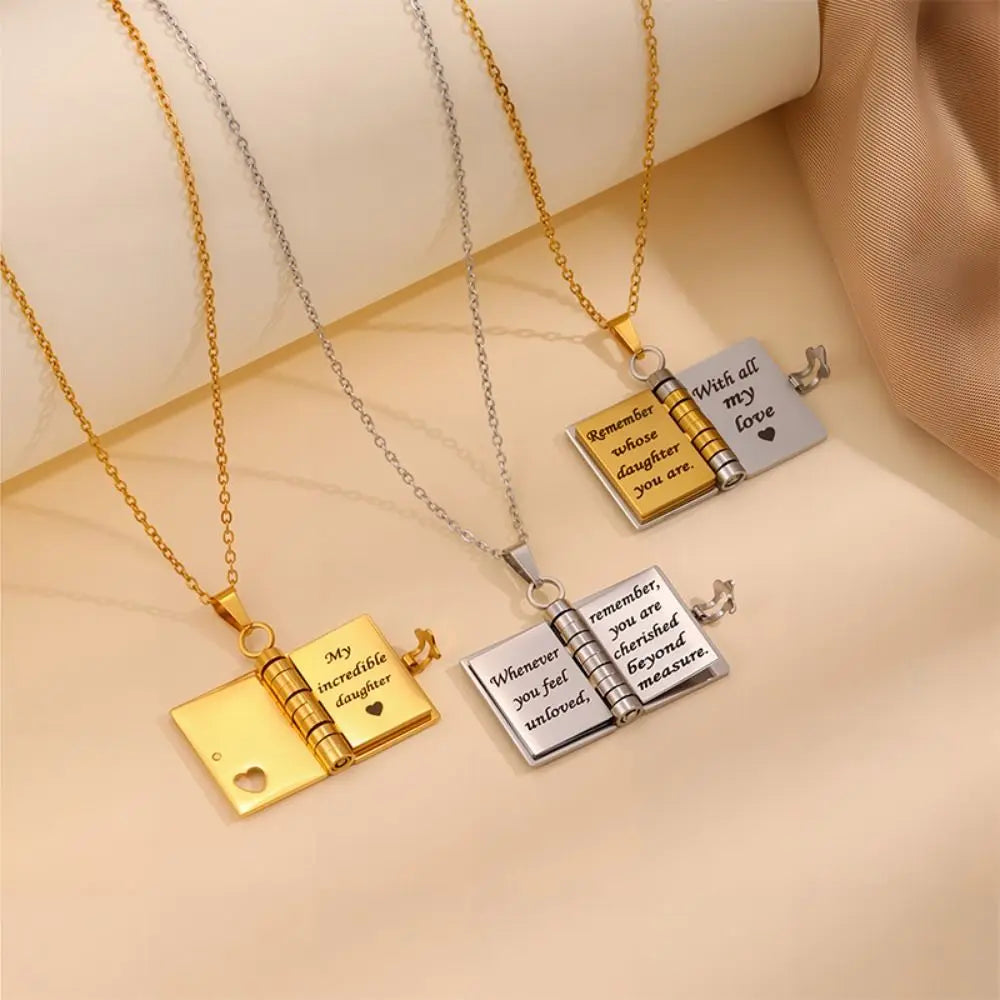 My Little Star Love Book Necklace for Daughter
