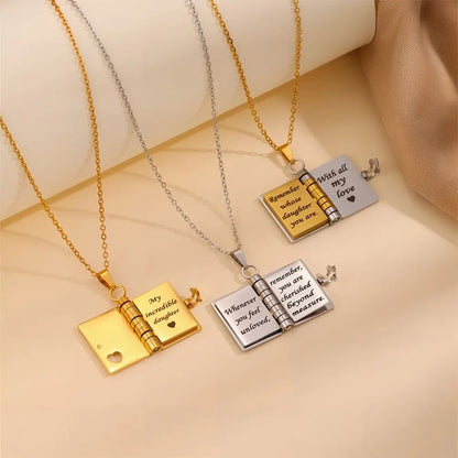 My Little Star Love Book Necklace for Daughter