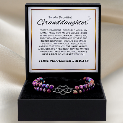 To My Granddaughter Forever Love Bracelet