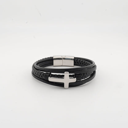 Grandson's Eternal Cross Faith Bracelet