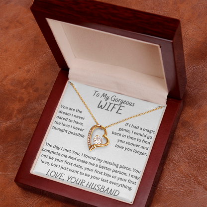 To My Gorgeous Wife Love Necklace