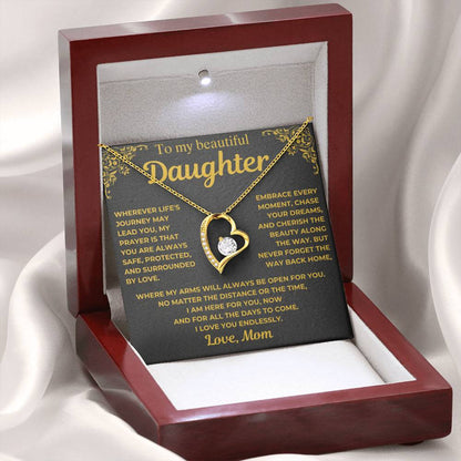 To My Beautiful Daughter Necklace - Gift from Mom