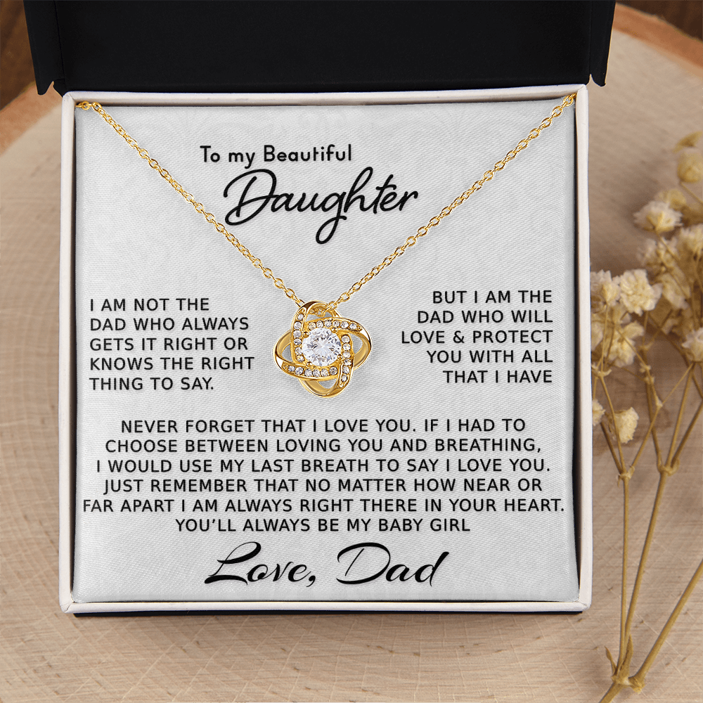 To My Beautiful Daughter Necklace