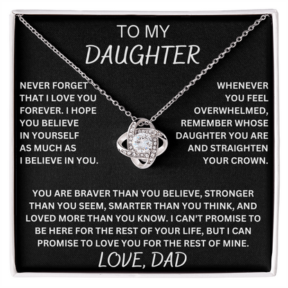 To My Daughter Necklace