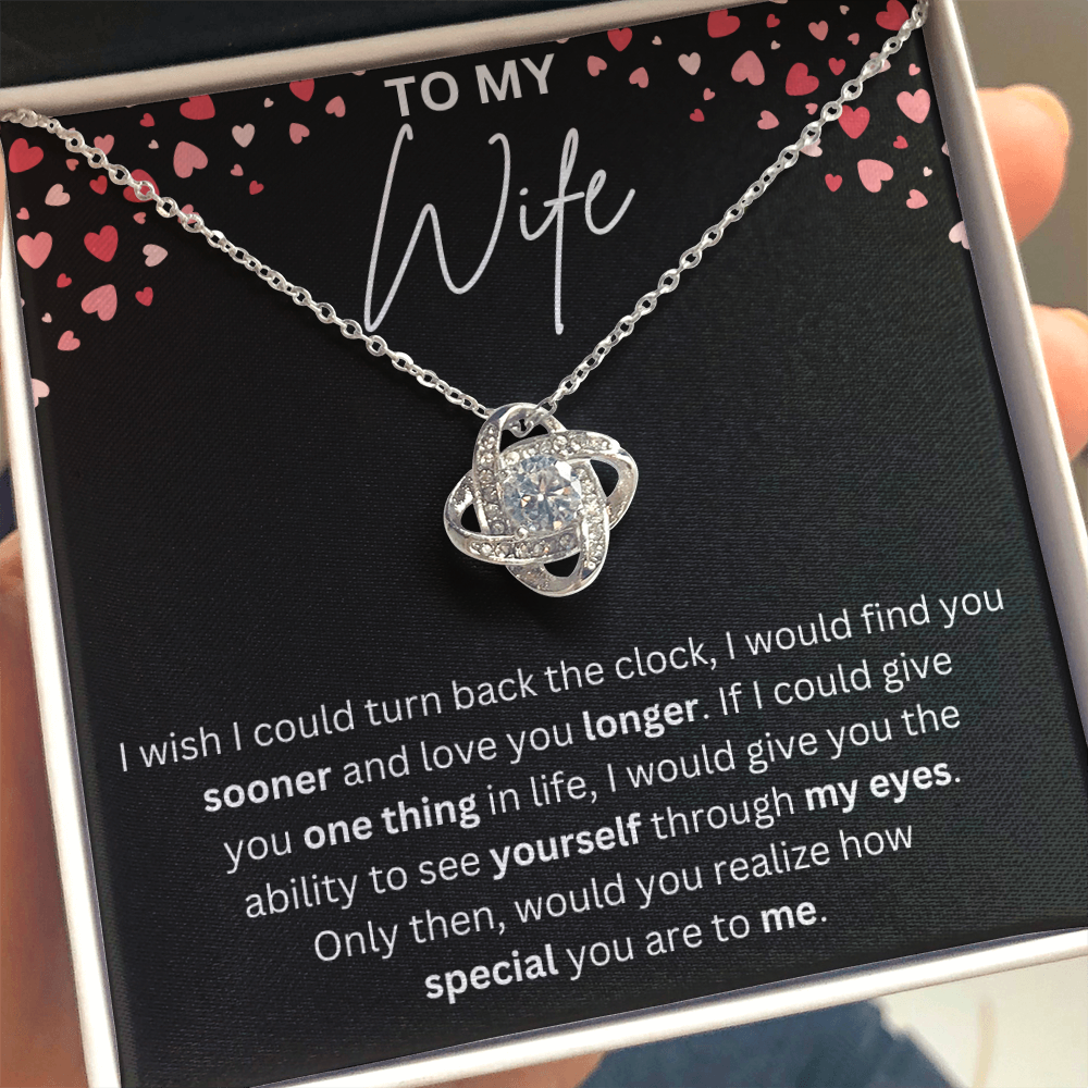 To my wife Necklace - Wish i could turn back the clock