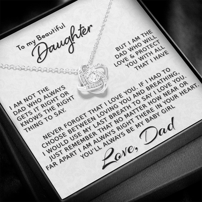 To My Beautiful Daughter Necklace