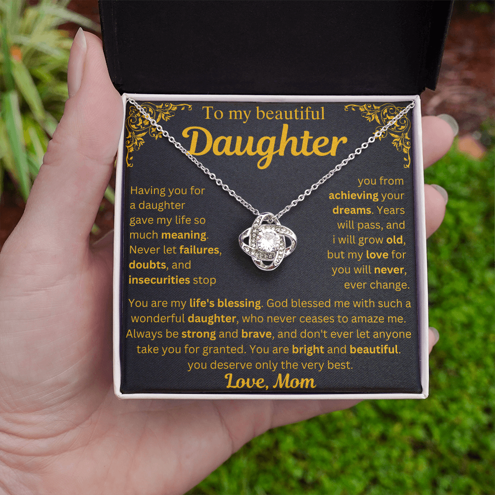 To My Daughter Necklace - My Life's Blessing - Gift from Mom