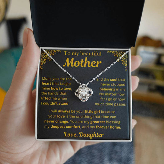 To My Beautiful Mother Necklace - Mothers Day Gift from Daughters