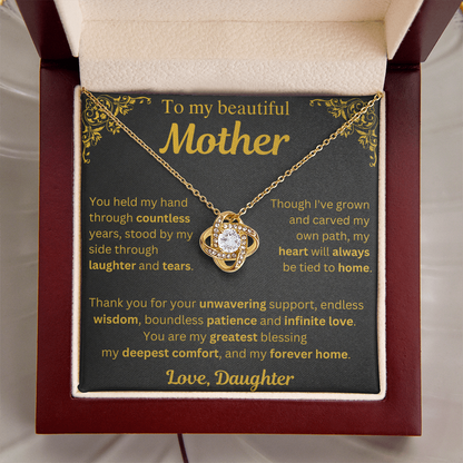 To My Beautiful Mother Necklace - Mothers Day Gift