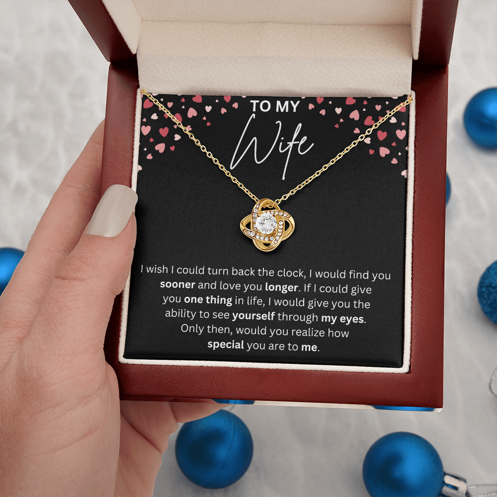 To my wife Necklace - Wish i could turn back the clock