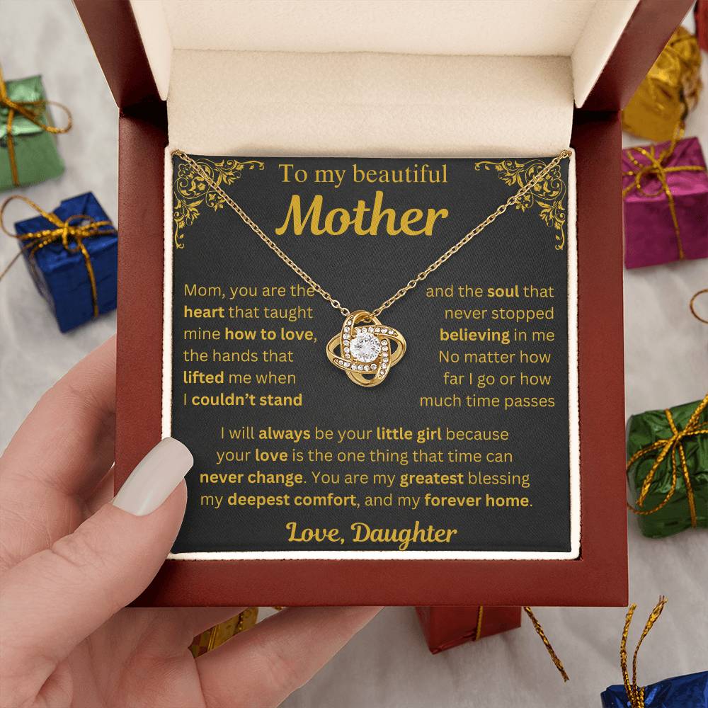 To My Beautiful Mother Necklace - Mothers Day Gift from Daughters