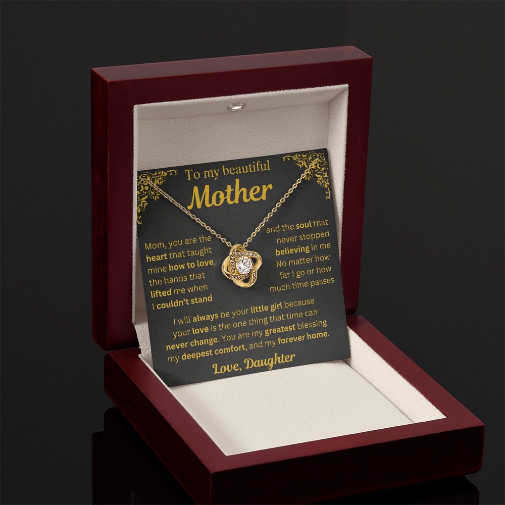 To My Beautiful Mother Necklace - Mothers Day Gift from Daughters