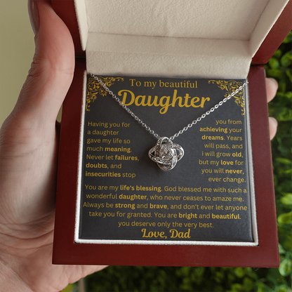 To My Daughter Necklace - My Life's Blessing - Gift from Dad