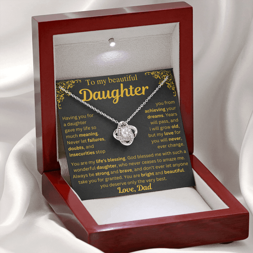 To My Daughter Necklace - My Life's Blessing - Gift from Dad
