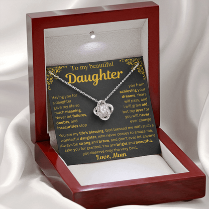 To My Daughter Necklace - My Life's Blessing - Gift from Mom