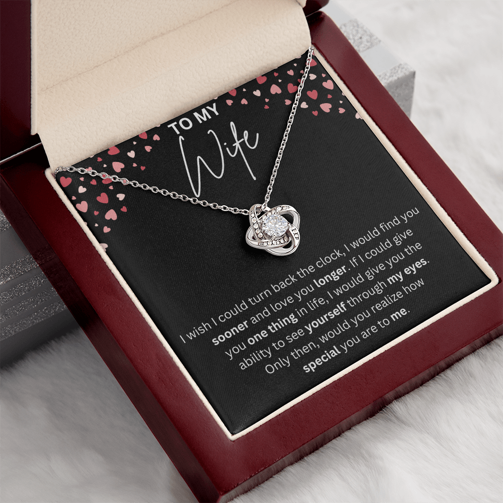 To my wife Necklace - Wish i could turn back the clock