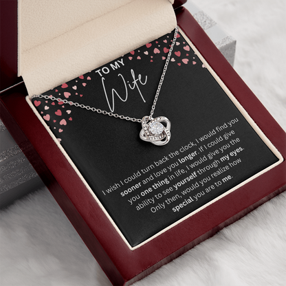 To my wife Necklace - Wish i could turn back the clock