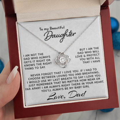 To My Beautiful Daughter Necklace