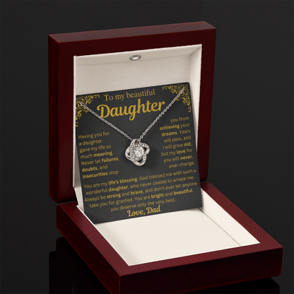 To My Daughter Necklace - My Life's Blessing - Gift from Dad