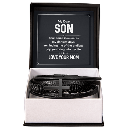 To My Son - Your Smile - Cross Bracelet