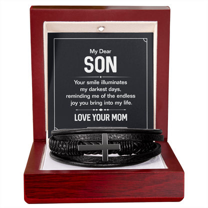 To My Son - Your Smile - Cross Bracelet