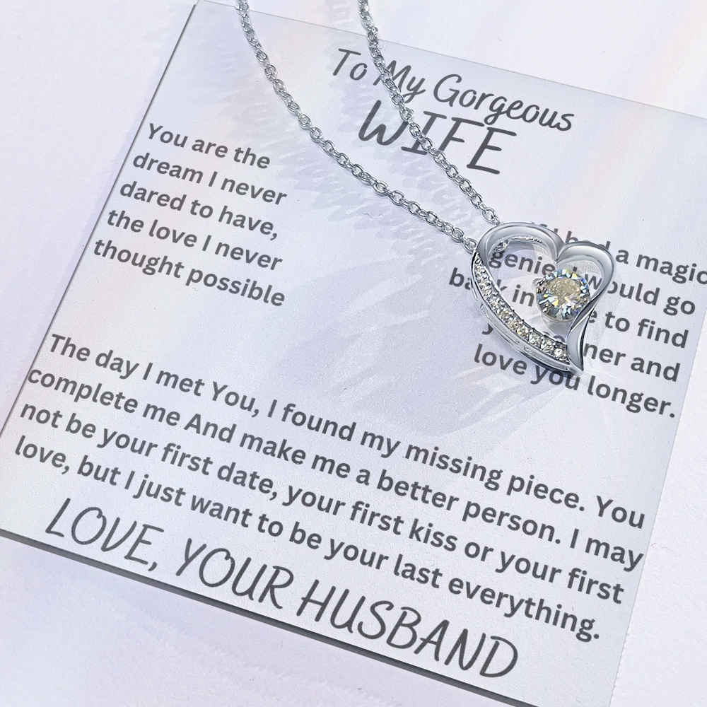 To My Gorgeous Wife Love Necklace