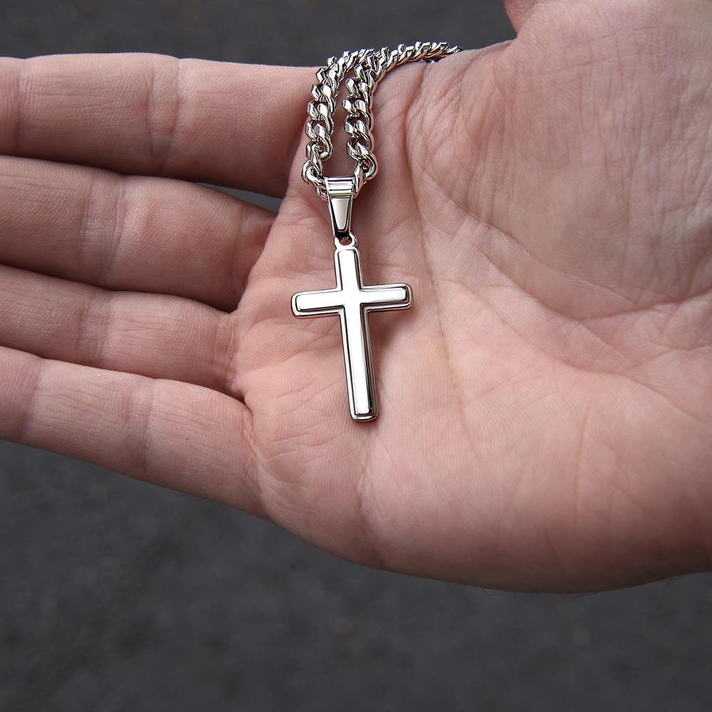 To My Son - Cuban Chain Cross Necklace
