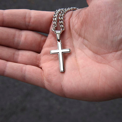 To My Son - Cuban Chain Cross Necklace