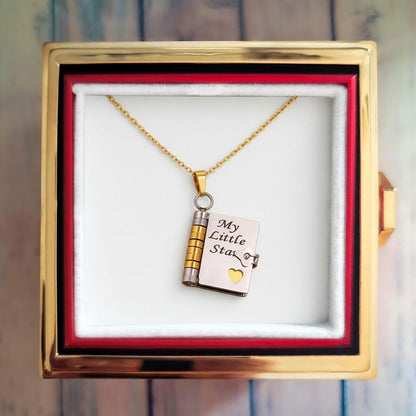 My Little Star Love Book Necklace for Daughter