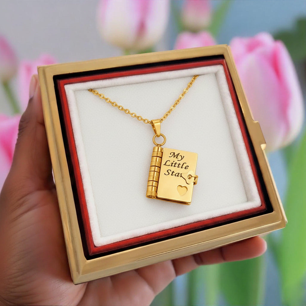 My Little Star Love Book Necklace for Daughter