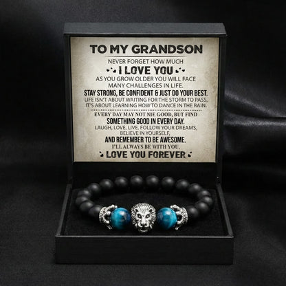 To My Grandson - Lion Eye Protection Bracelet