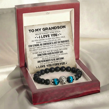 To My Grandson - Lion Eye Protection Bracelet